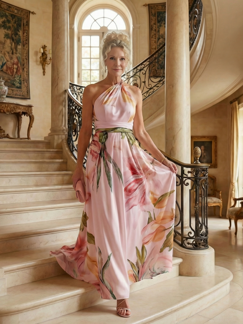 The Amara | Light Floral Maxi Dress