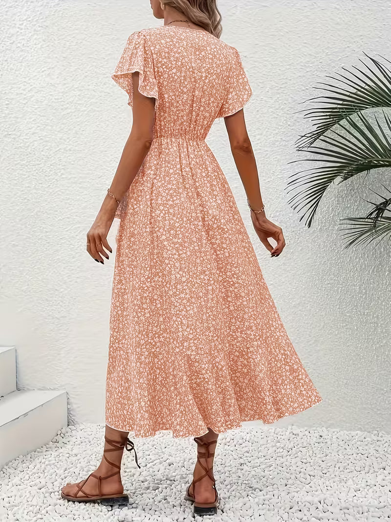 The Elaine | Flowing Tummy-Flattering Summer Wrap Dress