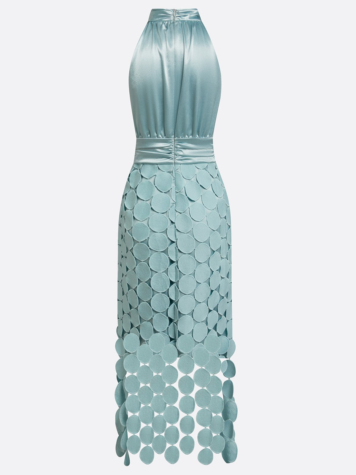Vestido Irene midi de gala con escote halter