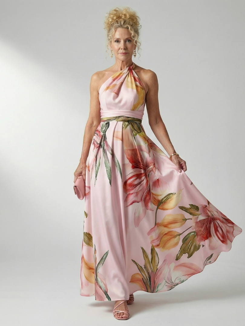 The Amara | Light Floral Maxi Dress