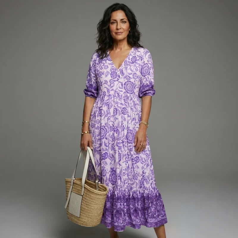 Candace | Floral V-Neck Dress