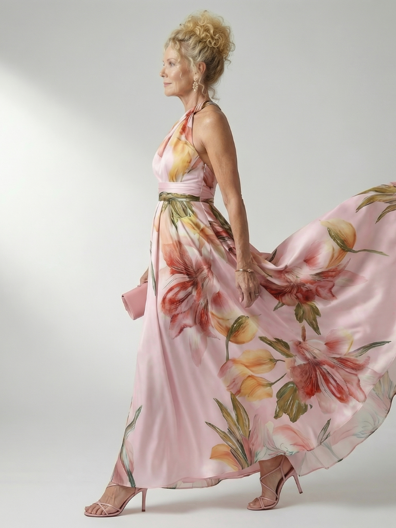 The Amara | Light Floral Maxi Dress