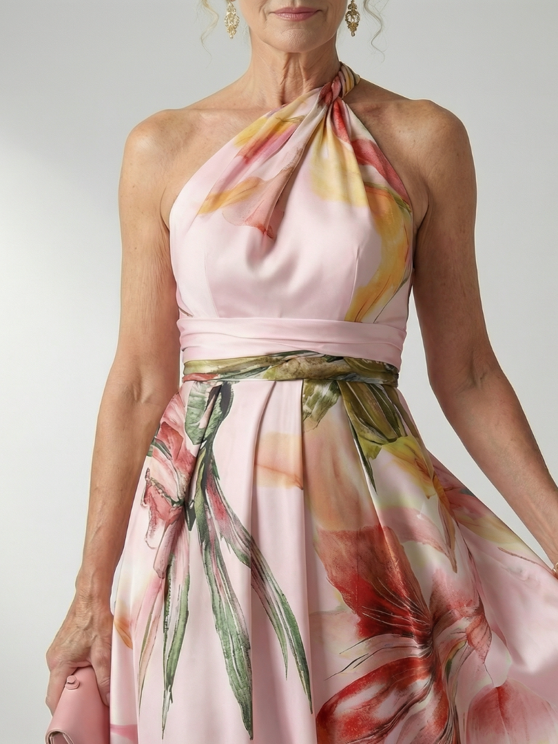 The Amara | Light Floral Maxi Dress