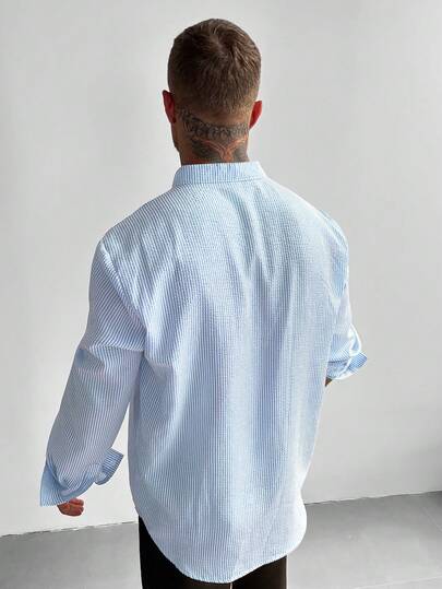 GloMan Camisa de lino para hombre con cuello mao y media tapeta, manga larga, ligera, transpirable y holgada, estilo casual, ideal para vacaciones de verano, fiestas y uso diario en la oficina, regalo para hombre