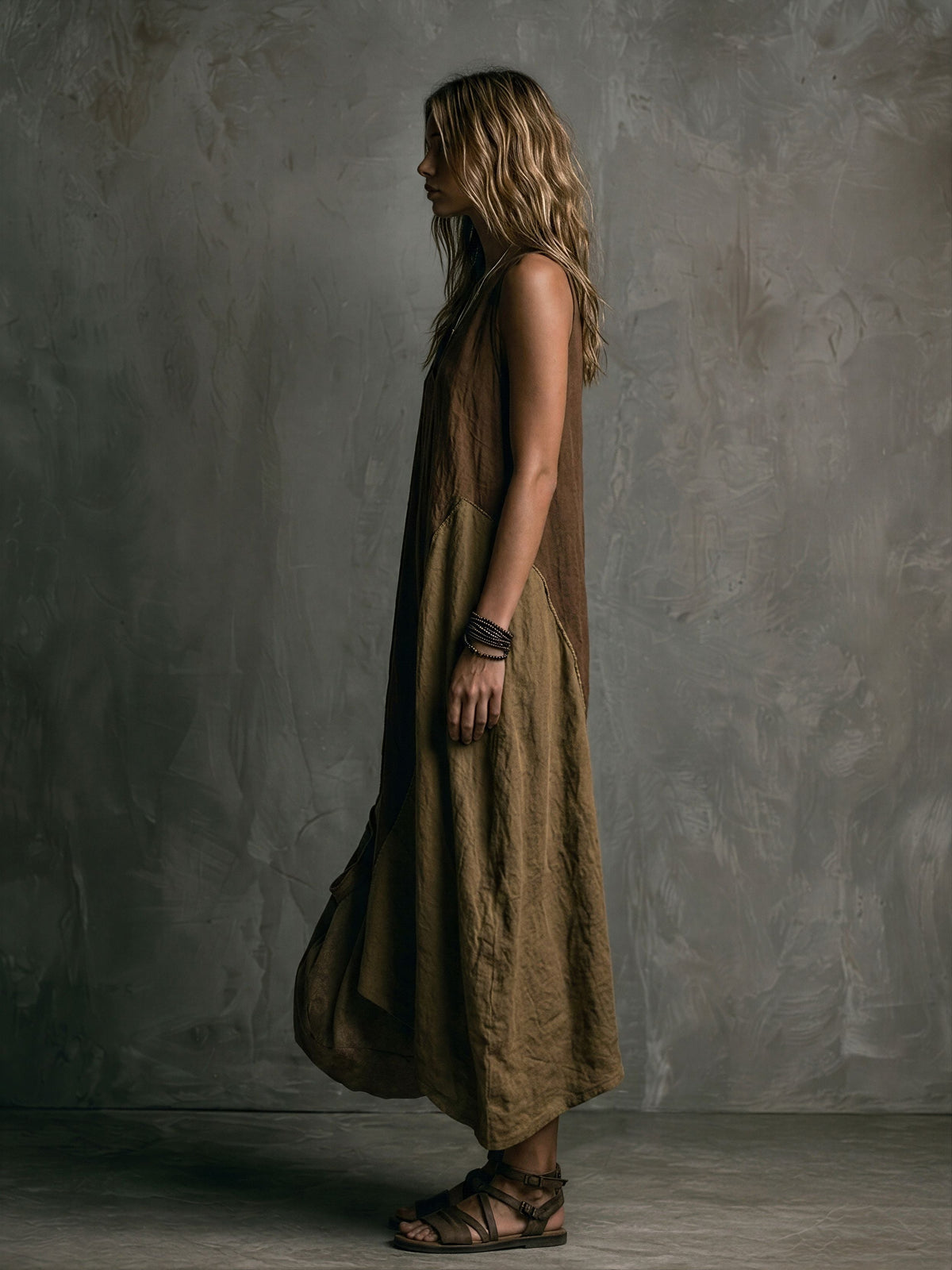 Tierra | Patchwork Asymmetrical Maxi