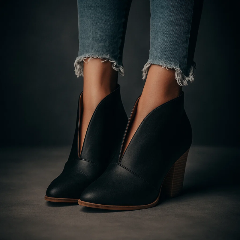 CATALINA | BOTINES CON CORTE EN V