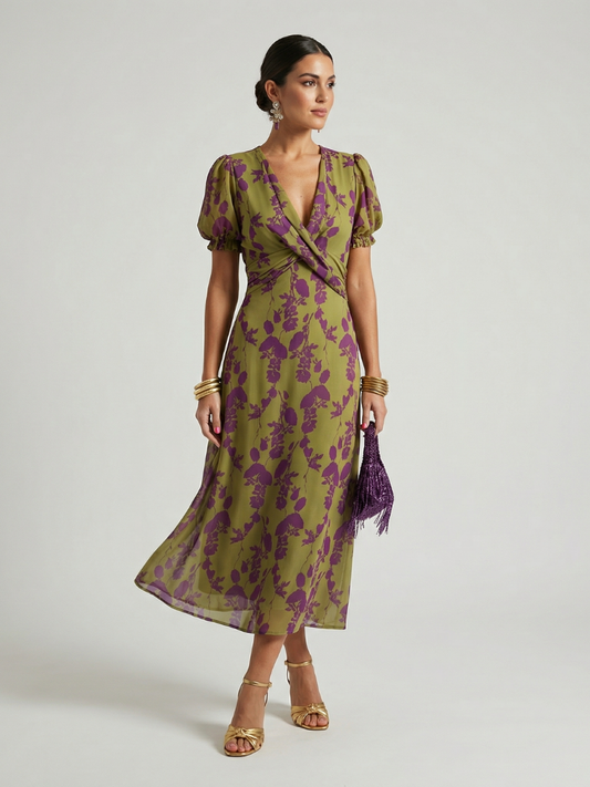The Vivelle | Relaxed Floral Midi Dress
