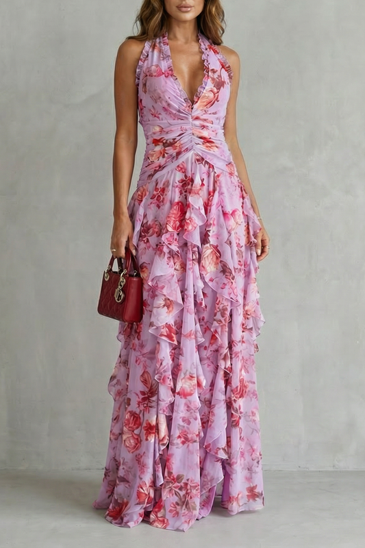 The Bellaire | Halter Maxi Dress