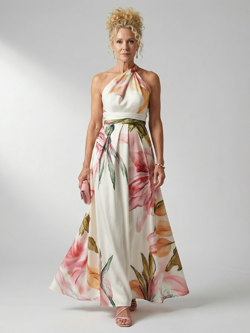 The Amara | Light Floral Maxi Dress