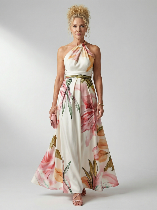 The Amara | Light Floral Maxi Dress
