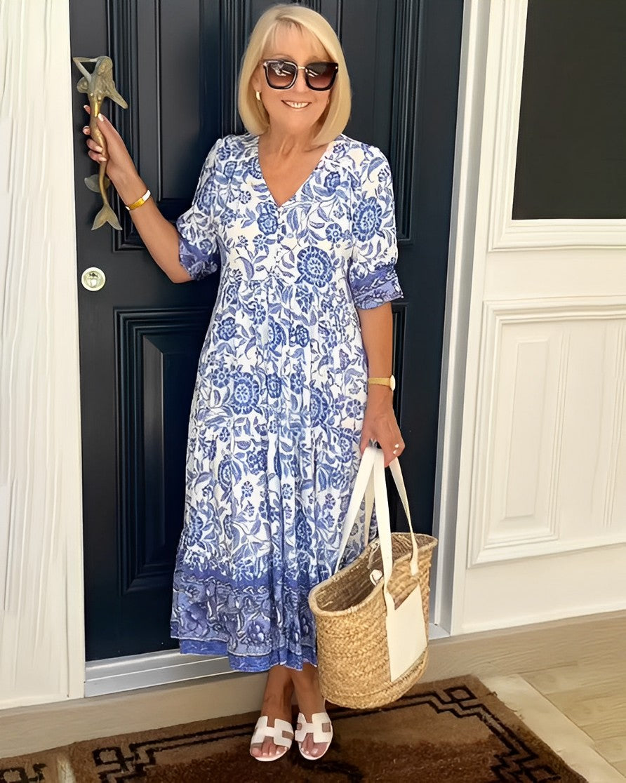 Candace | Floral V-Neck Dress