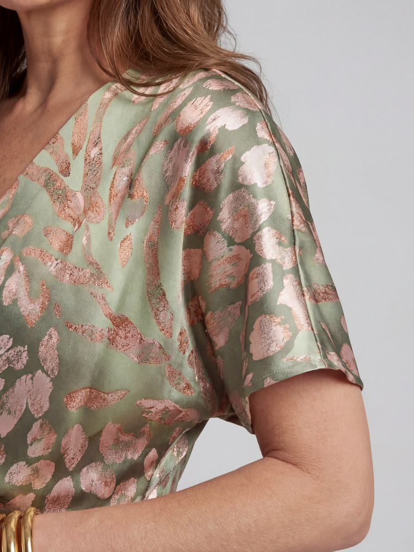 The Everly | Abstract Print Midi Dress