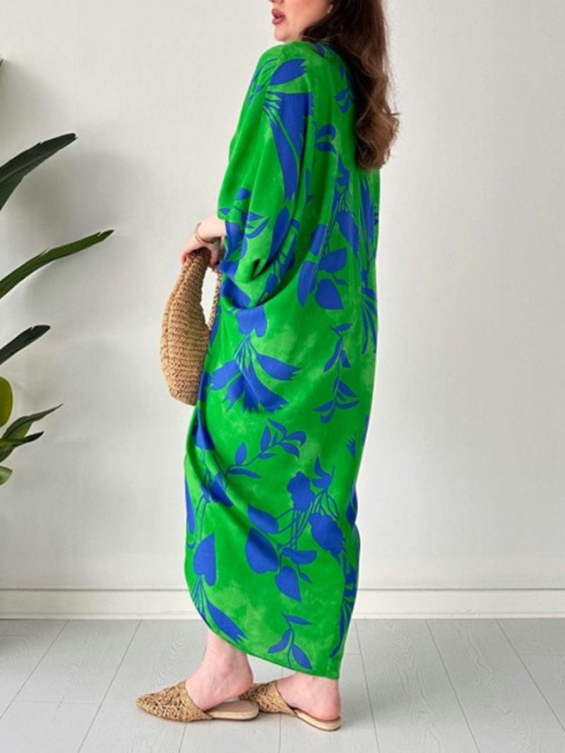 Wren | Printed Bat Sleeve Dress