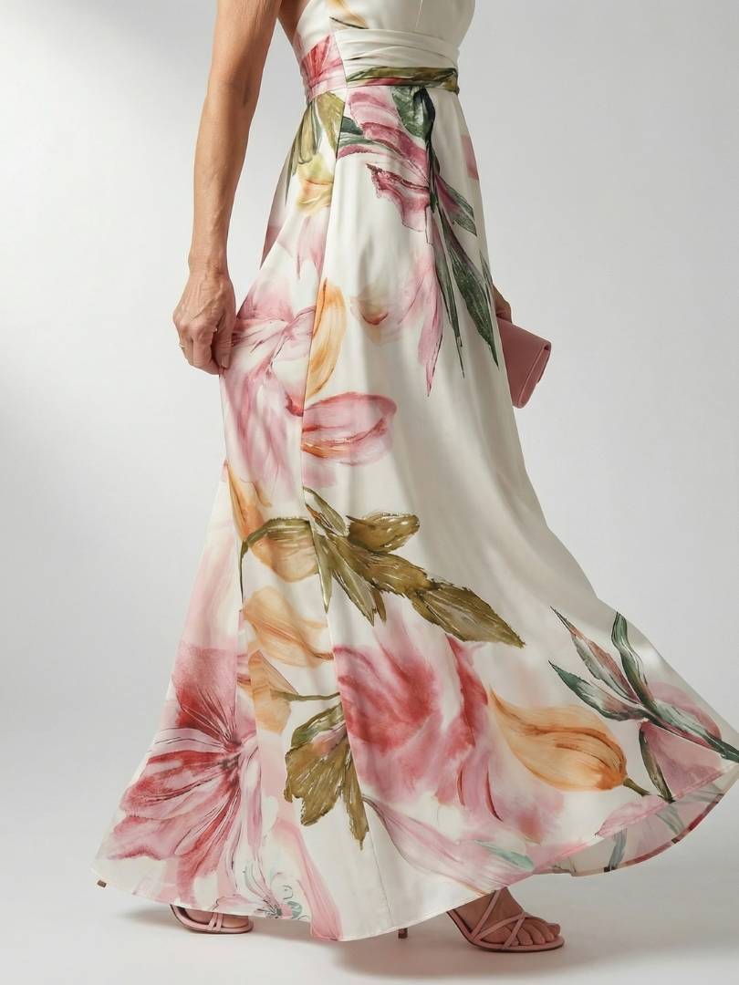 The Amara | Light Floral Maxi Dress