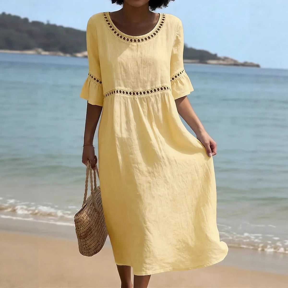 Amaya | Tummy-Concealing Midi Dress