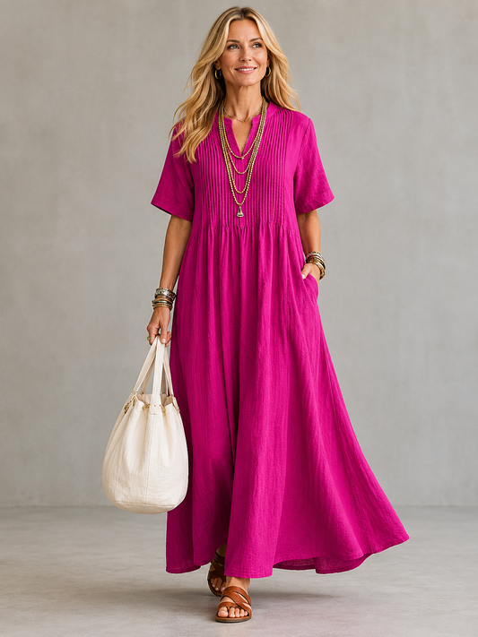 The Natalia | Pleated Dress