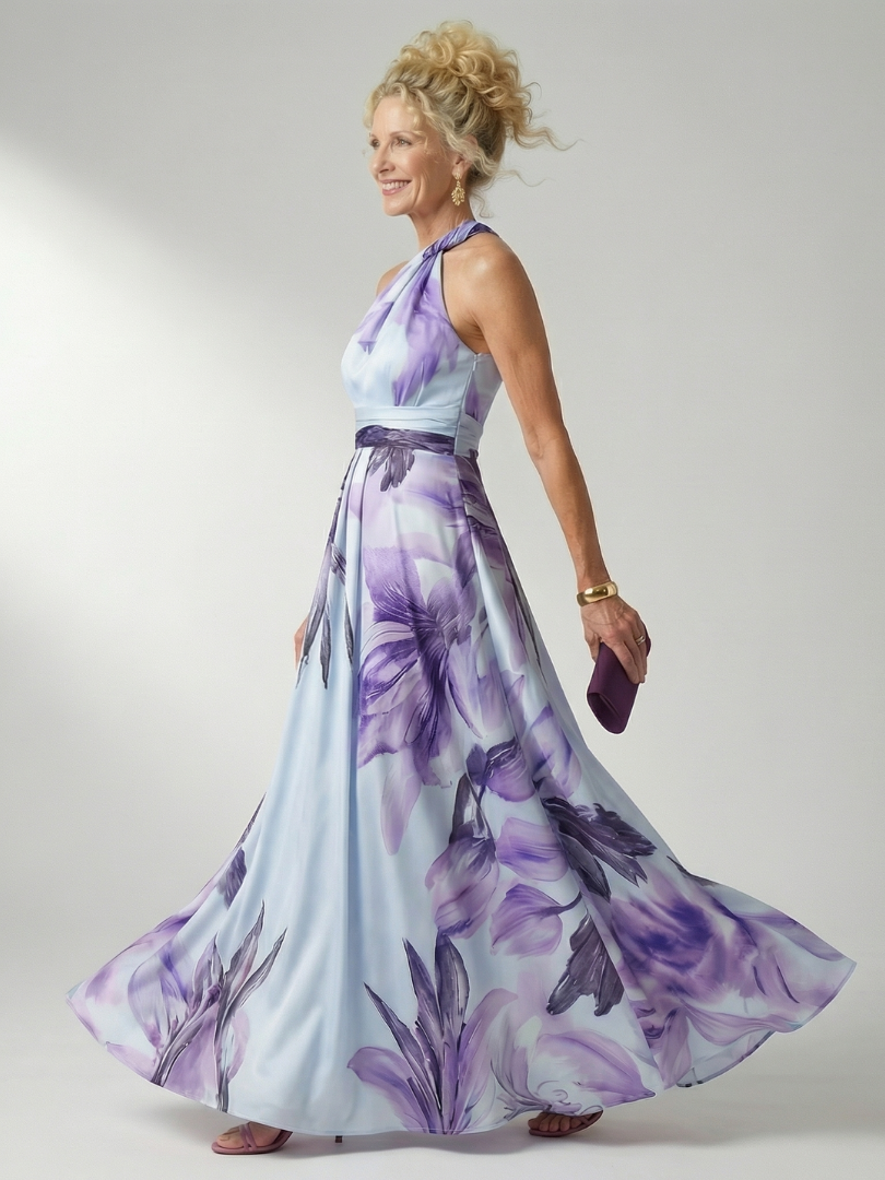 The Amara | Light Floral Maxi Dress