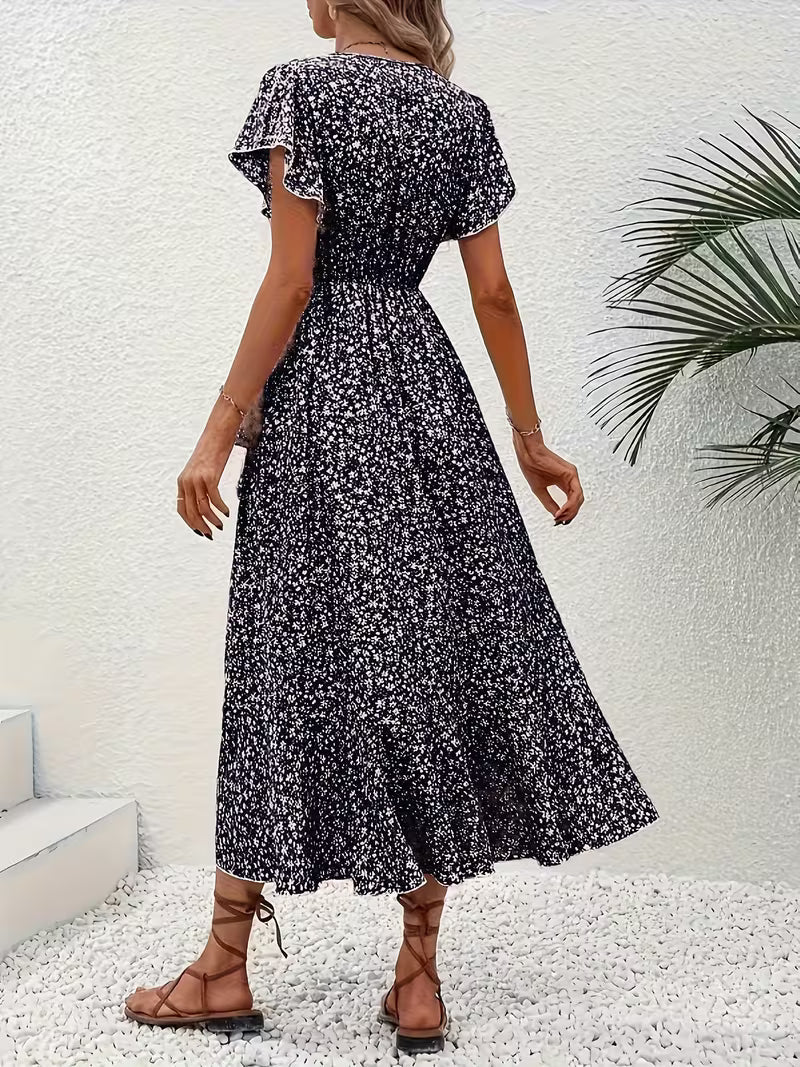 The Elaine | Flowing Tummy-Flattering Summer Wrap Dress