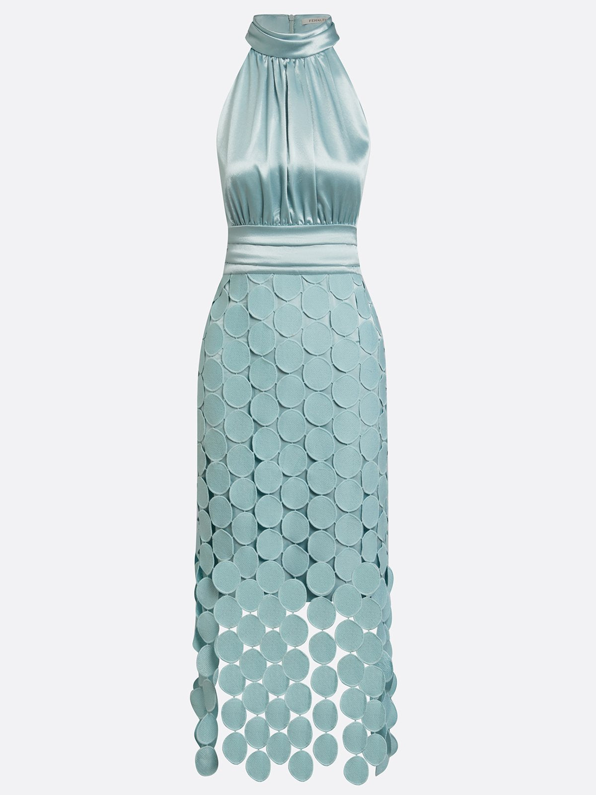 Vestido Irene midi de gala con escote halter