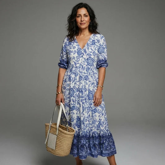 Candace | Floral V-Neck Dress
