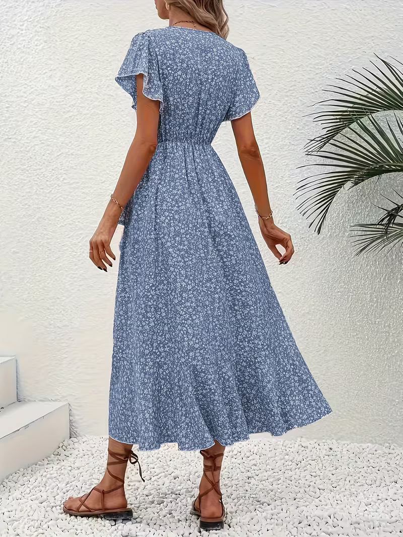 The Elaine | Flowing Tummy-Flattering Summer Wrap Dress
