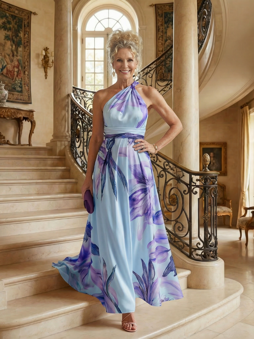 The Amara | Light Floral Maxi Dress