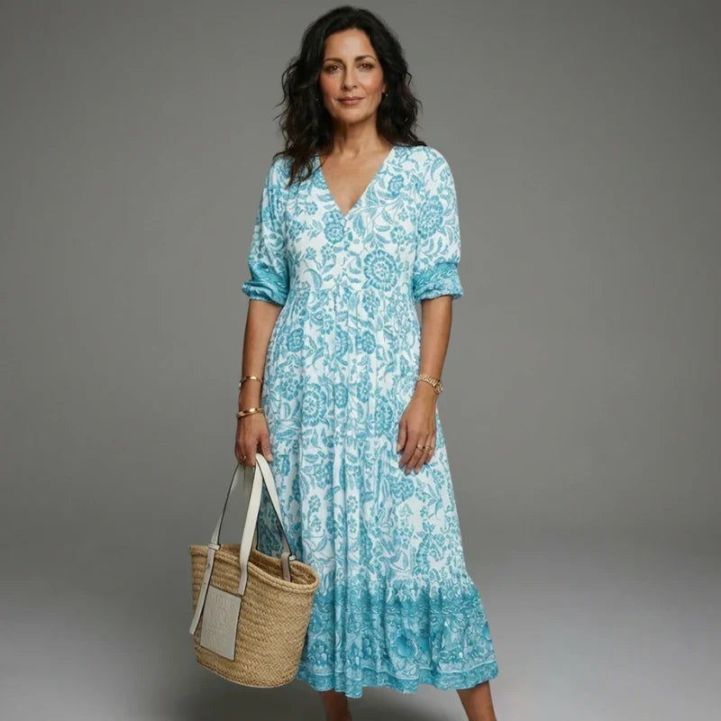 Candace | Floral V-Neck Dress