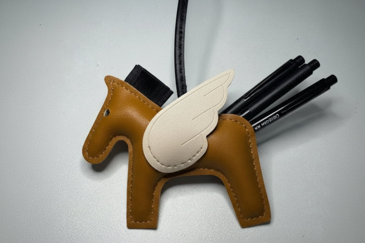 COLGANTE DE CABALLO ALADO EN PIEL