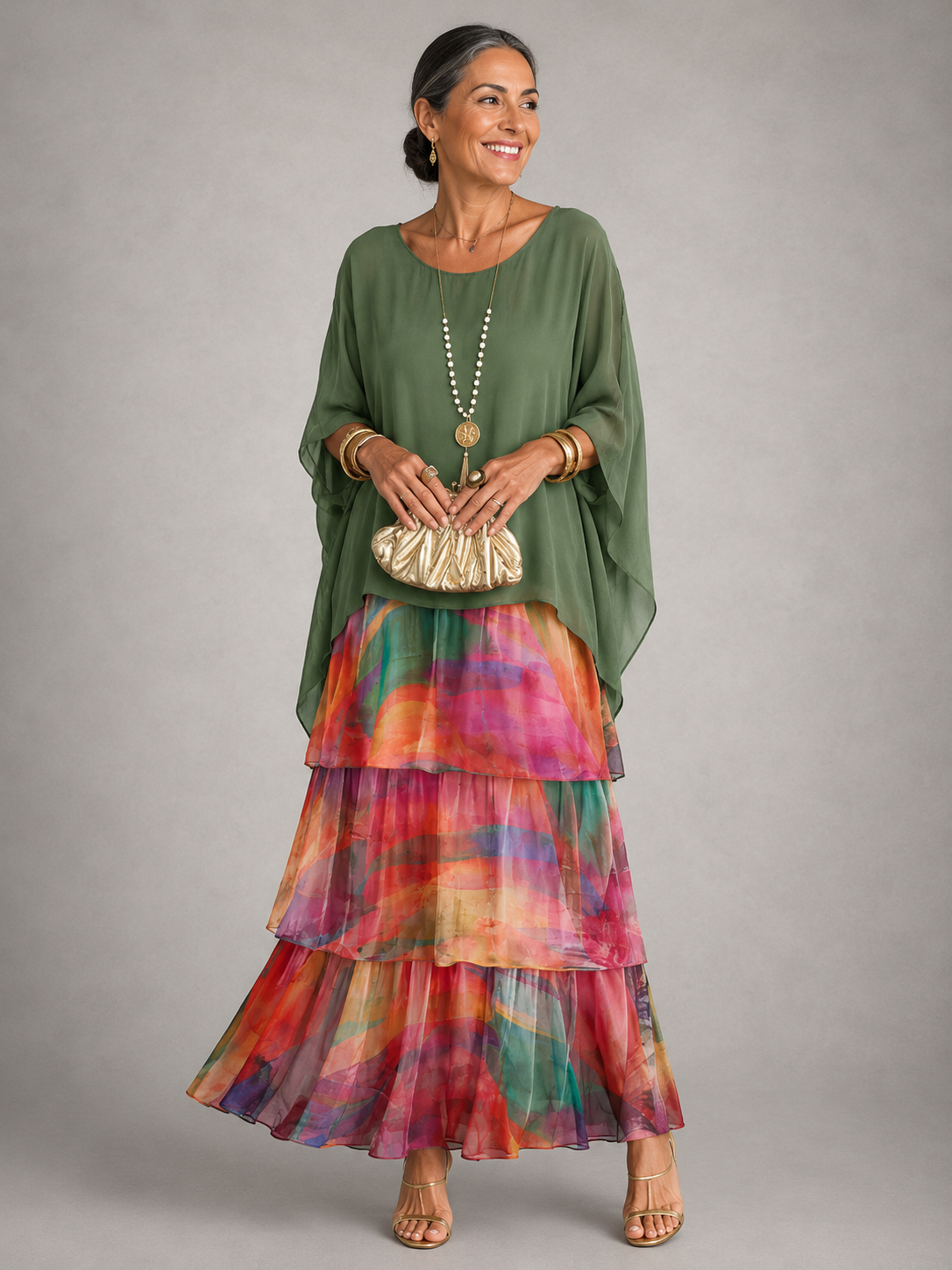 The Larissa | Elegant Flowing Maxi Dress