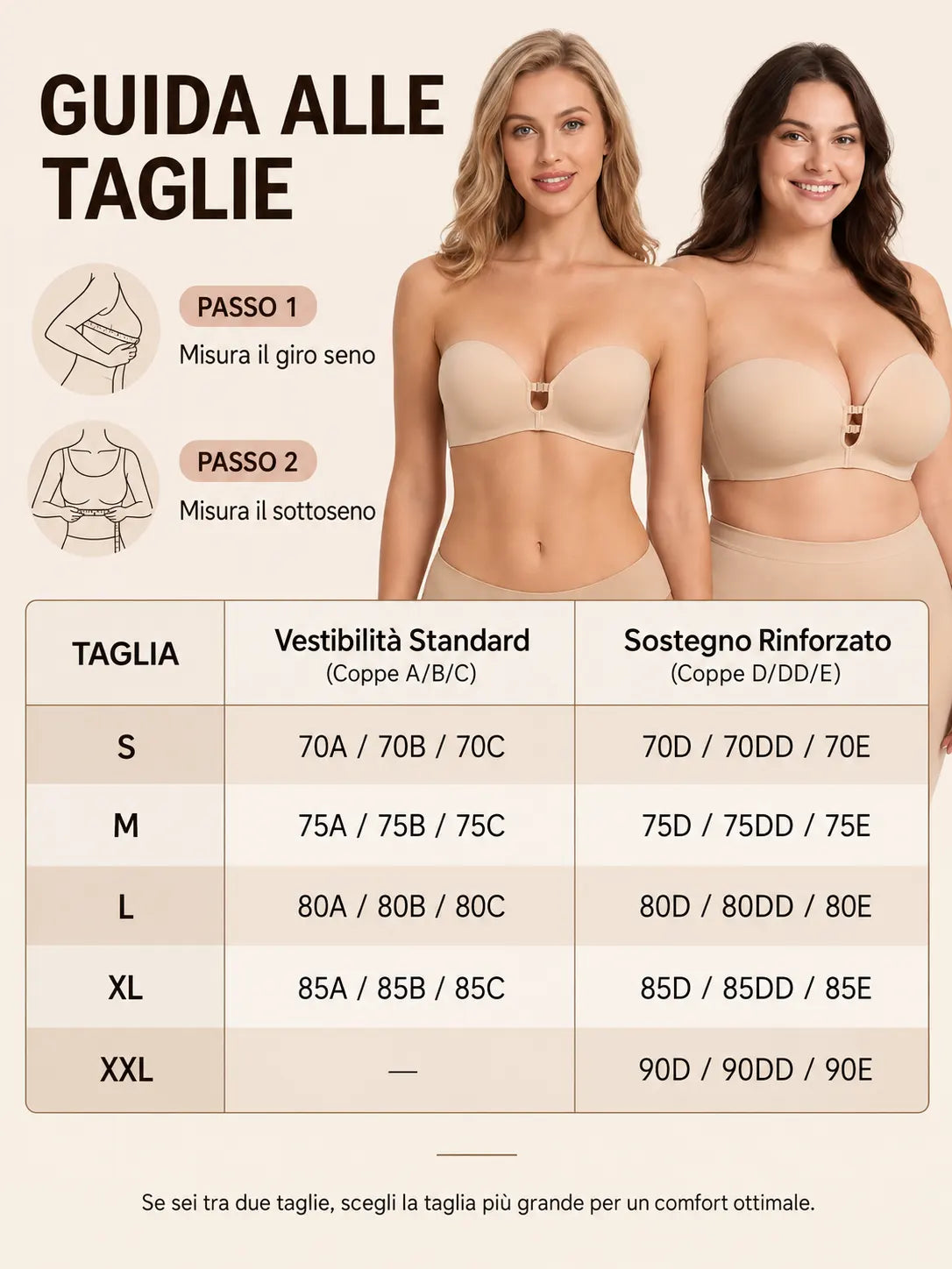 Sujetador invisible push-up antideslizante