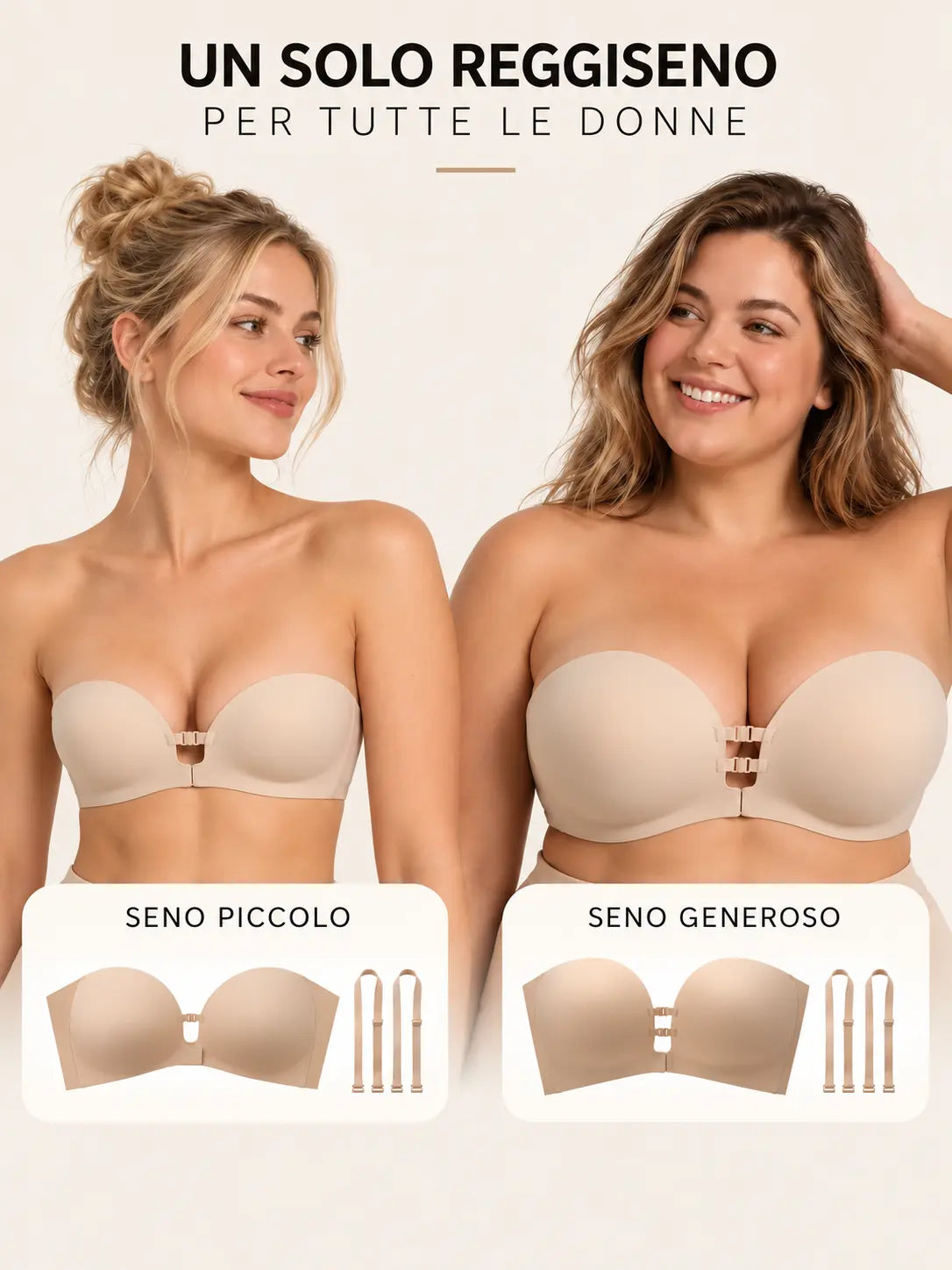 Sujetador invisible push-up antideslizante
