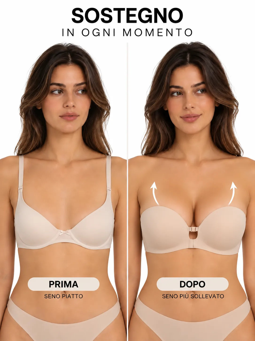 Sujetador invisible push-up antideslizante