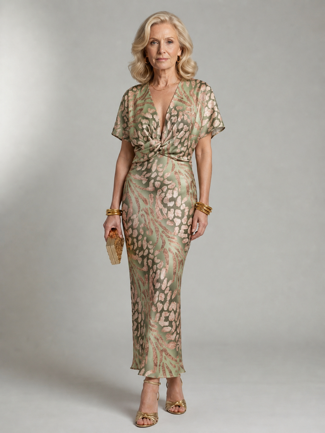 The Everly | Abstract Print Midi Dress
