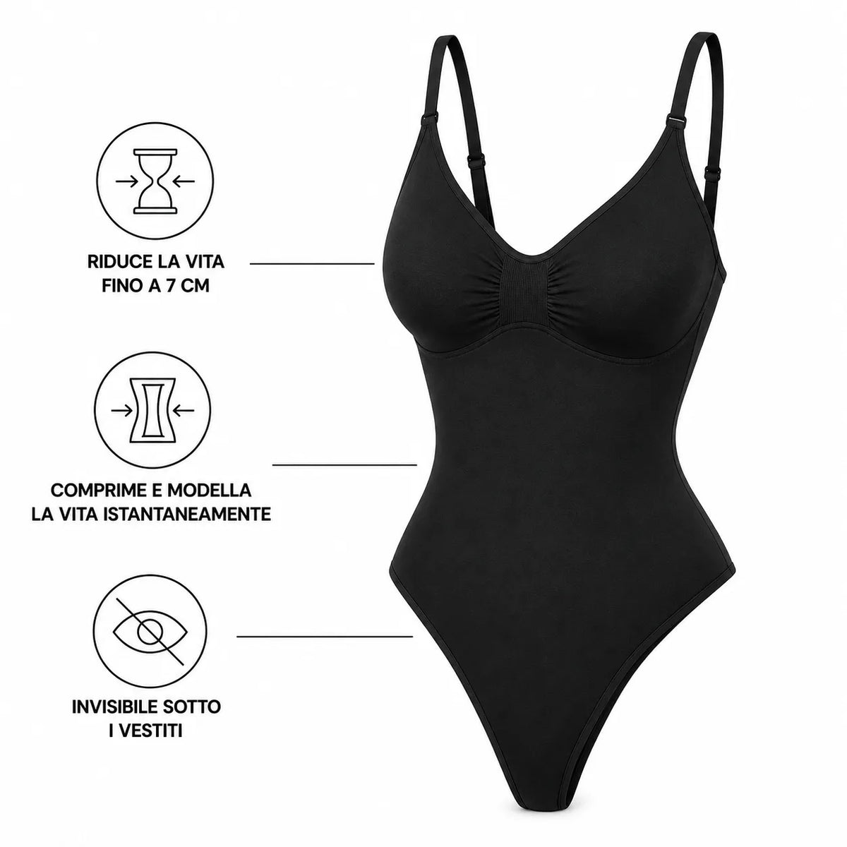 Body moldeador efecto reloj de arena