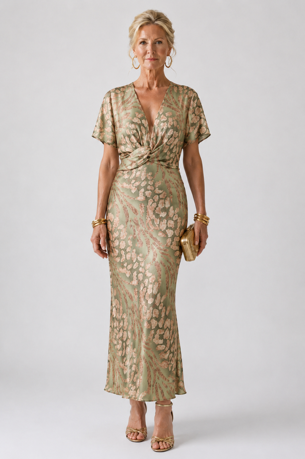 The Everly | Abstract Print Midi Dress