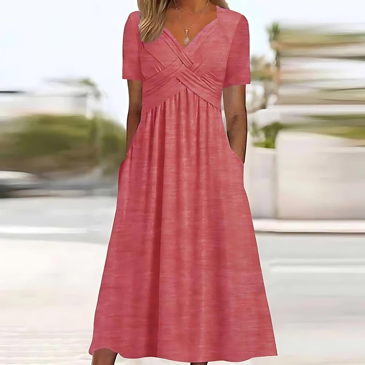 The Ines | Elegant A-Line Midi Dress