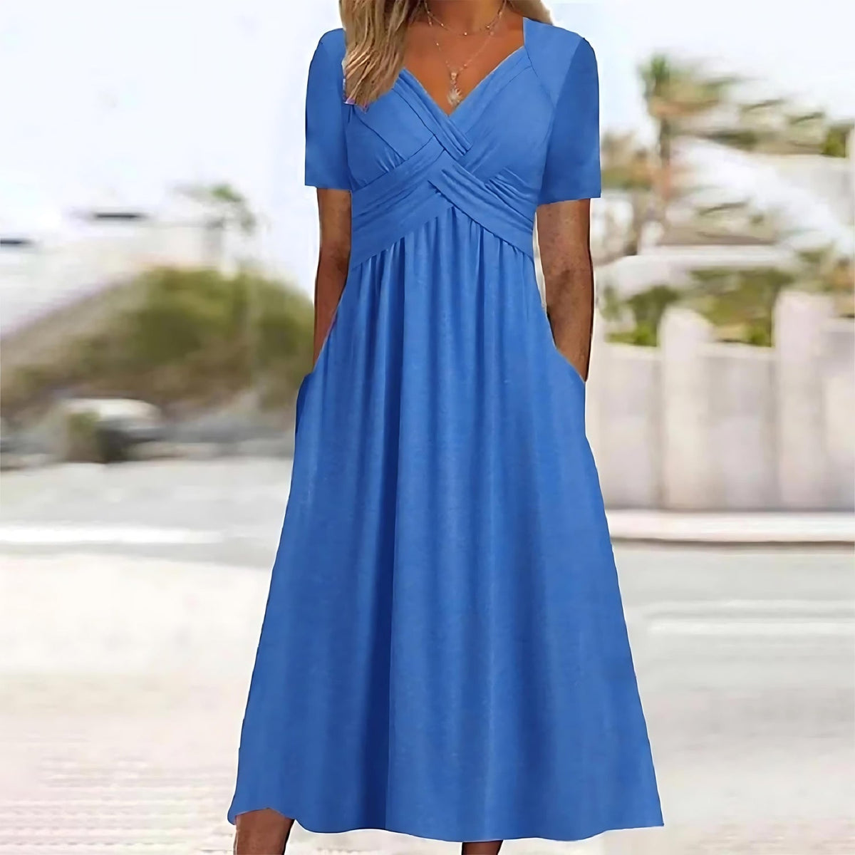 The Ines | Elegant A-Line Midi Dress