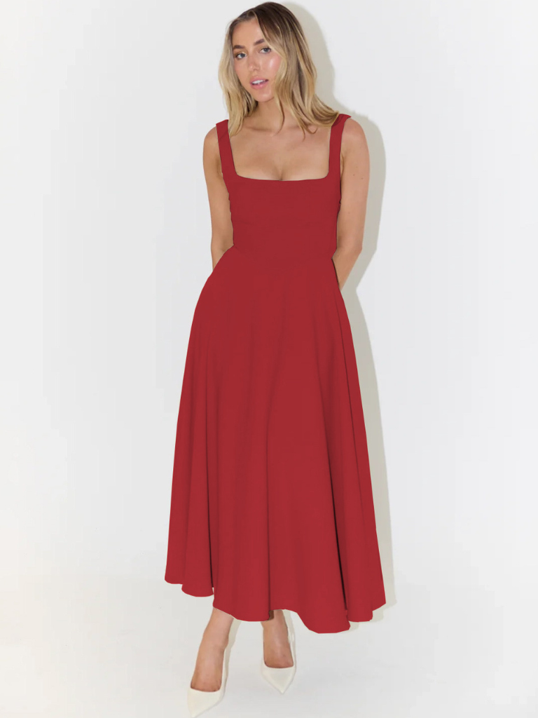 The Audra | Square-Neck Dress
