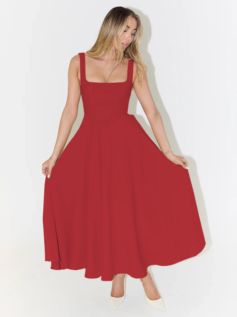 The Audra | Square-Neck Dress