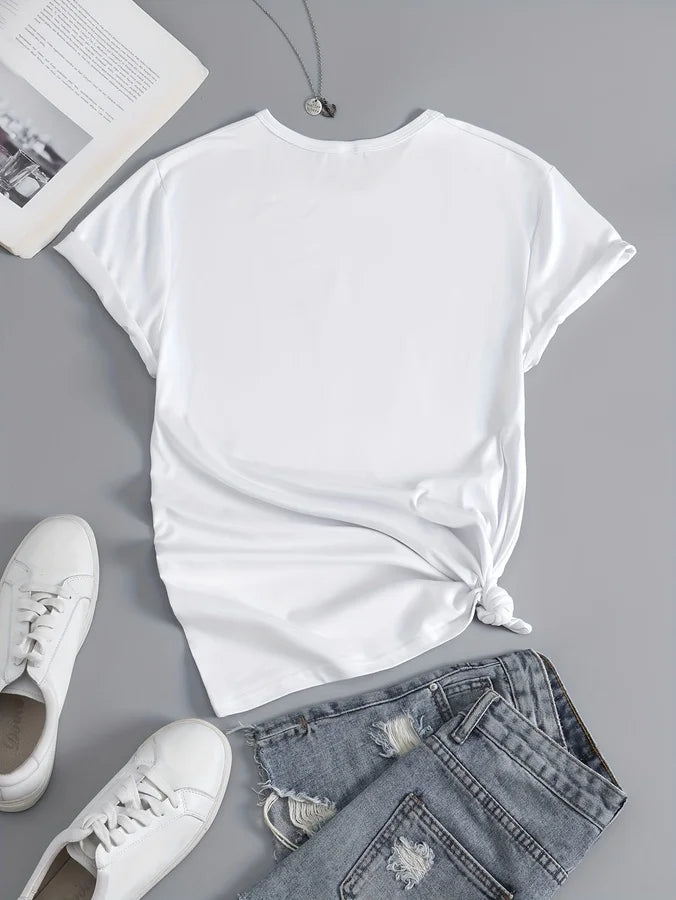 Camiseta de mujer con estampado de letras