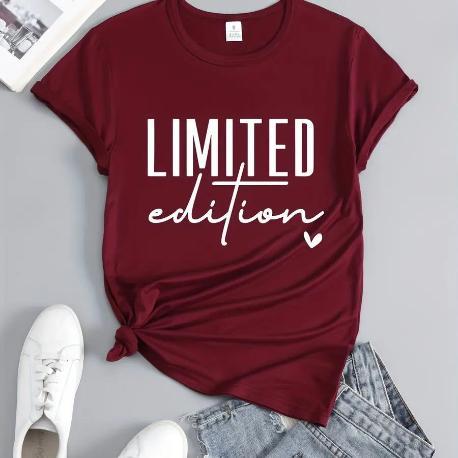 Camiseta de mujer con estampado de letras