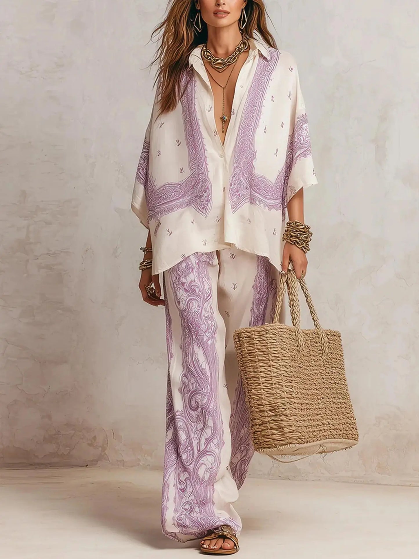 Amara Paisley Two-Piece Set