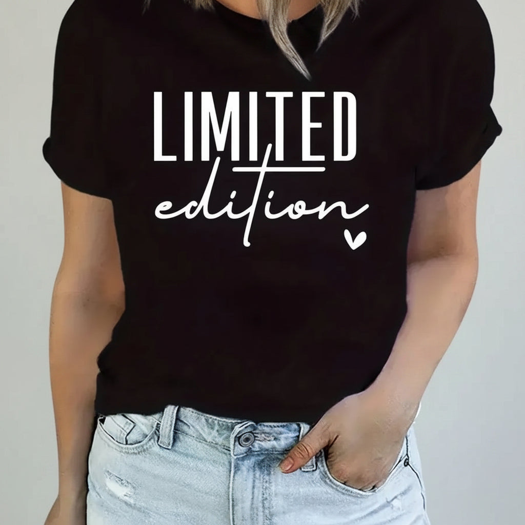 Camiseta de mujer con estampado de letras