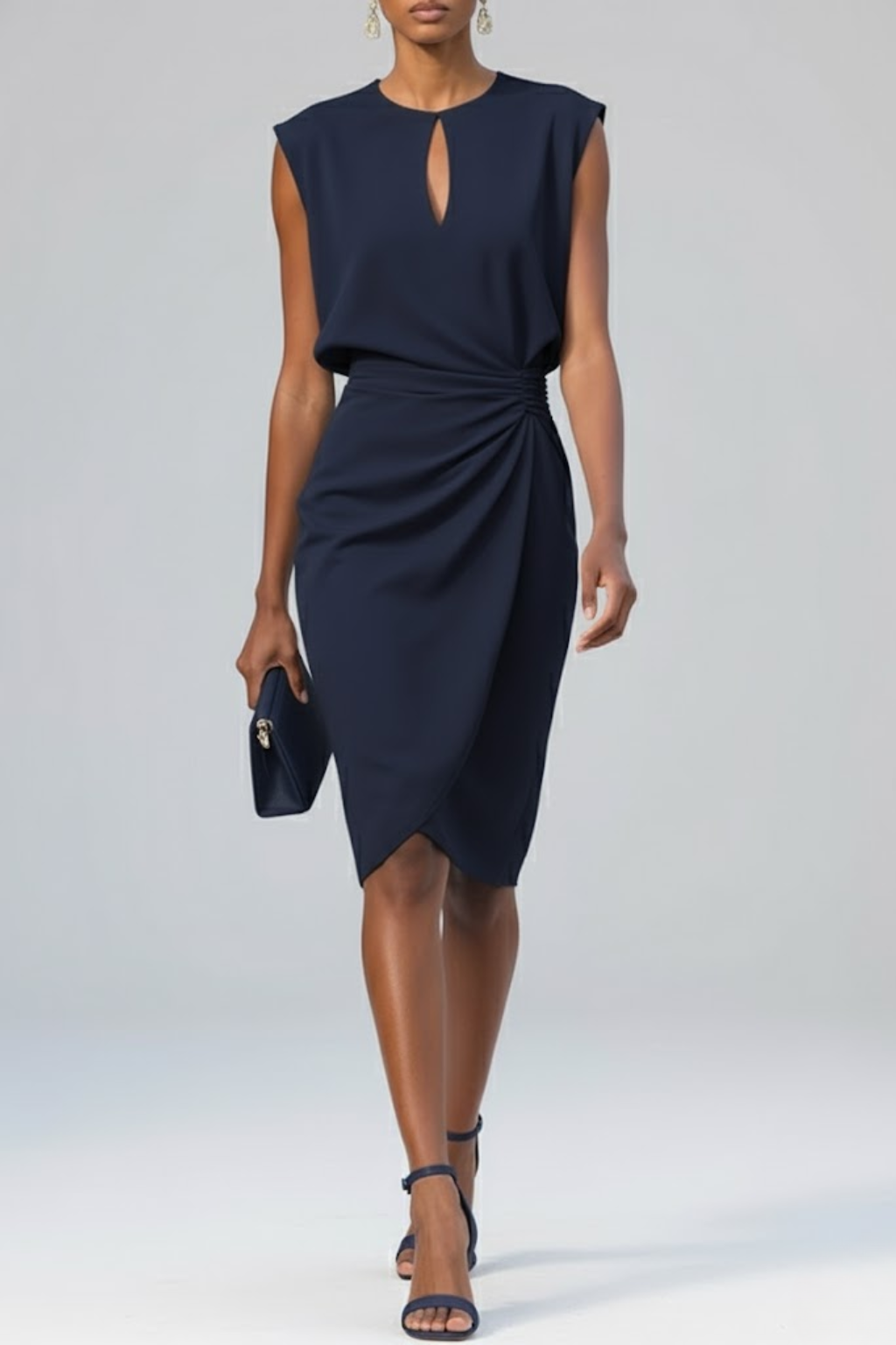 The Elodie | Draped Midi Dress