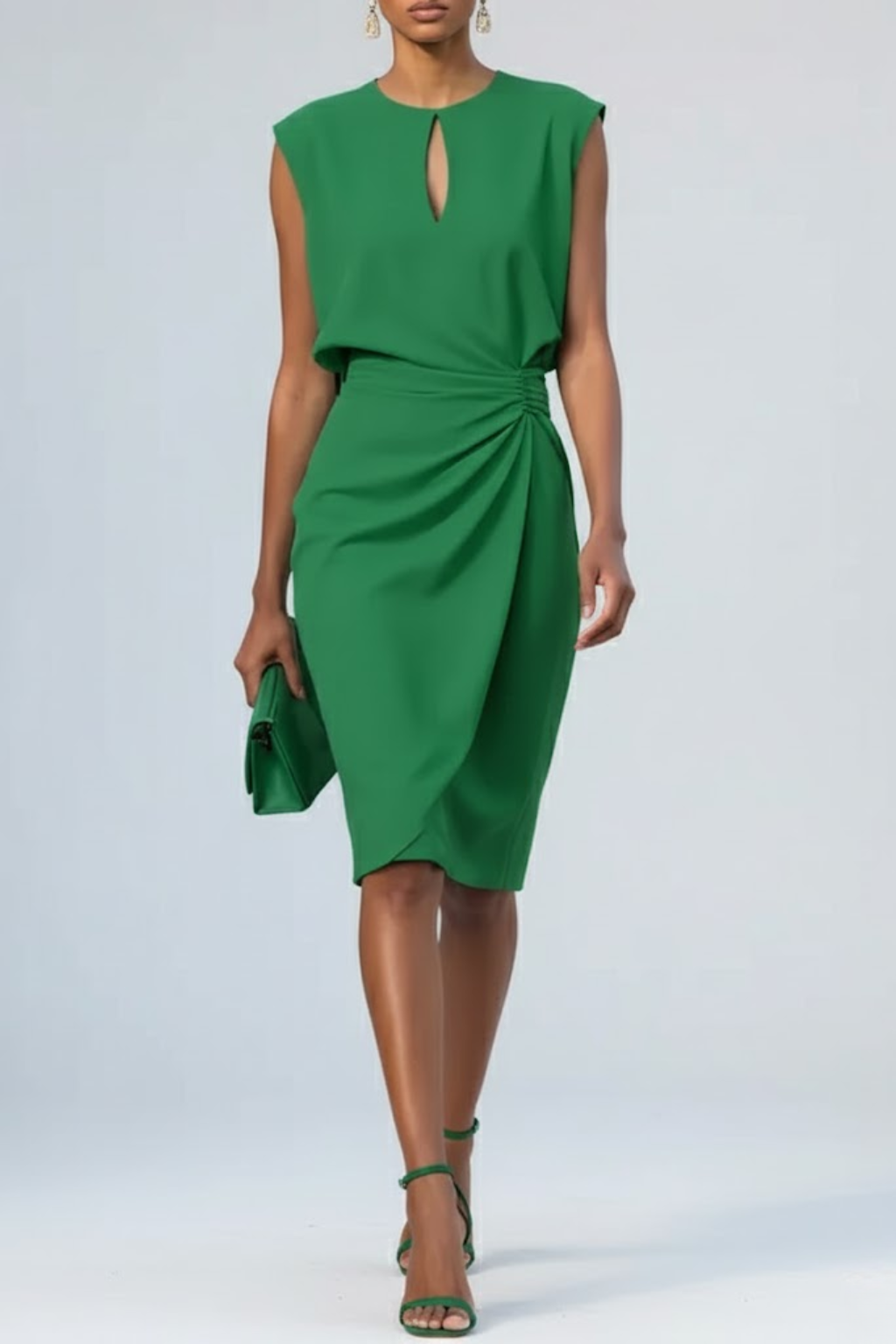 The Elodie | Draped Midi Dress