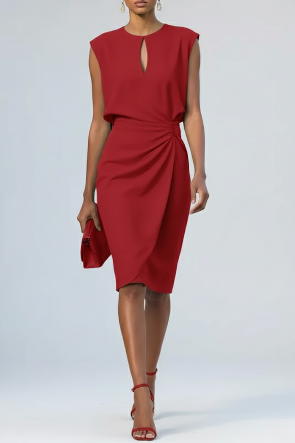 The Elodie | Draped Midi Dress