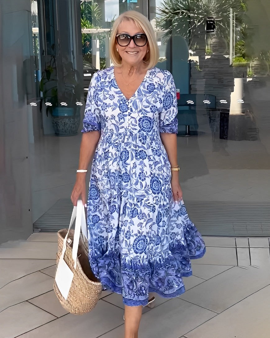 Candace | Floral V-Neck Dress
