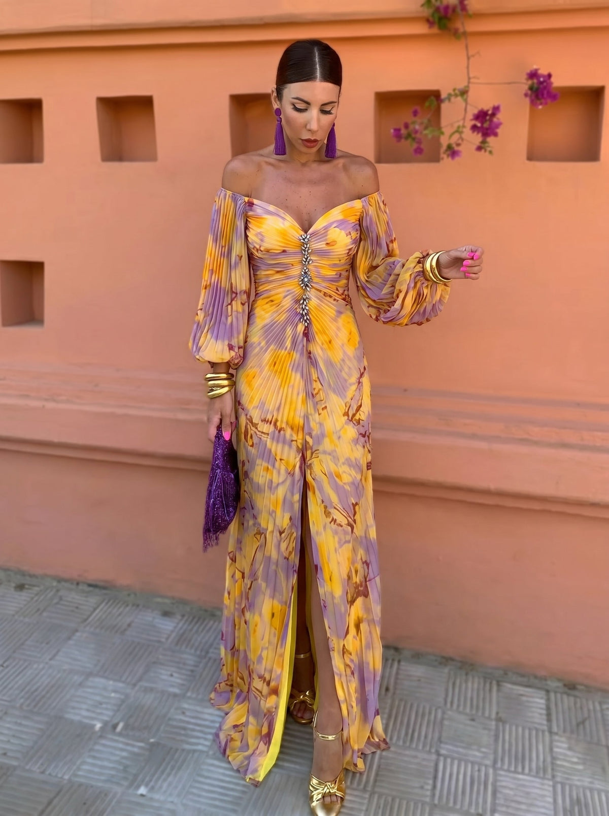 Giorgia | Deep V Floral Maxi