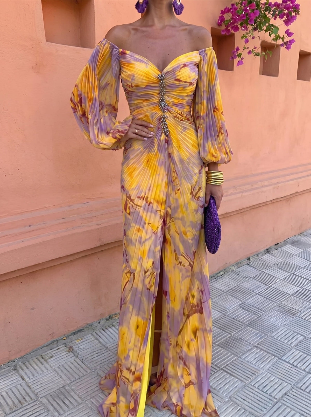 Giorgia | Deep V Floral Maxi