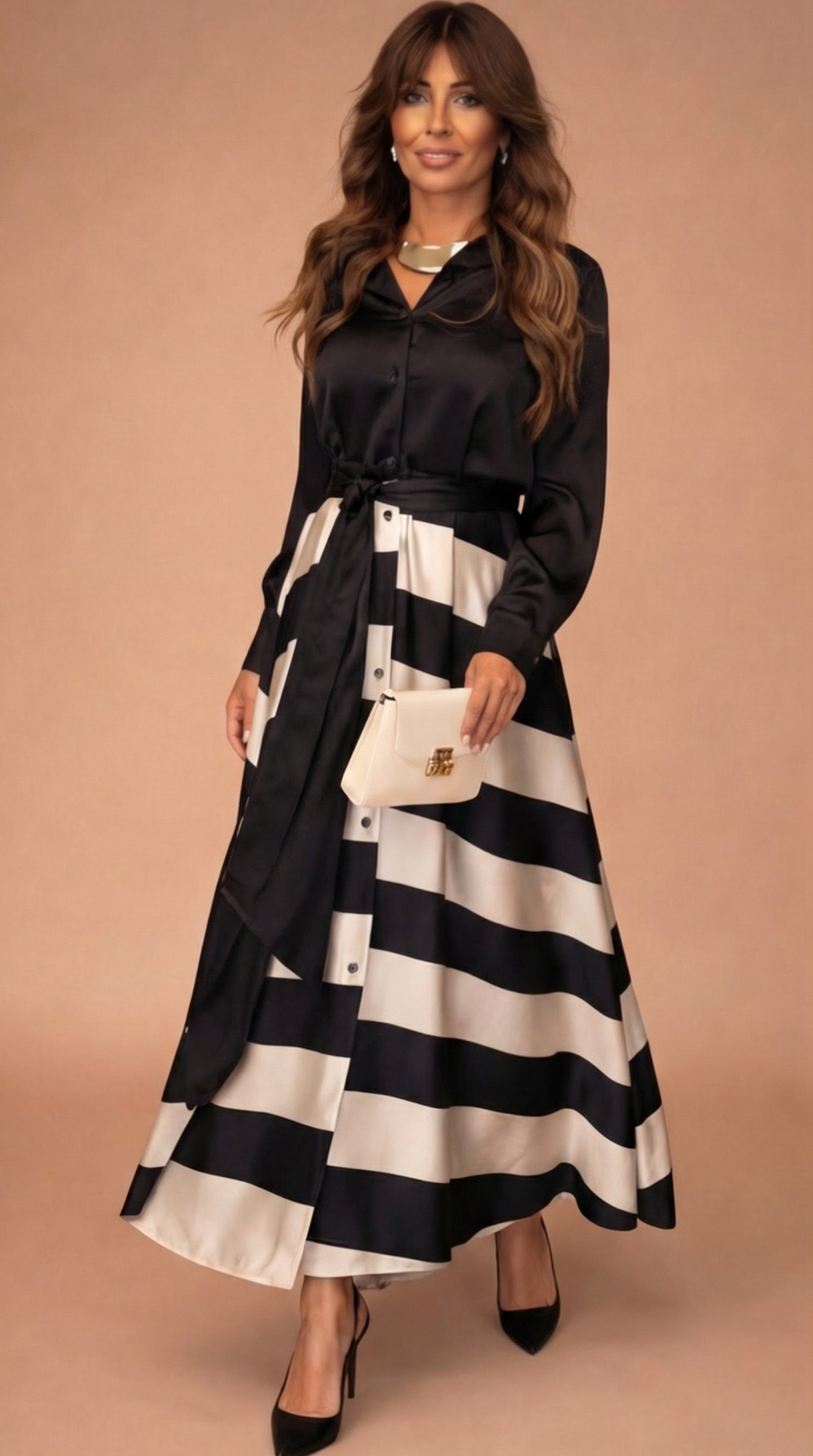 The Milana | Striped Maxi Dress